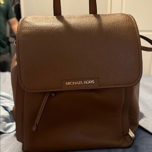 Michael Kors Chestnut Leather Backpack